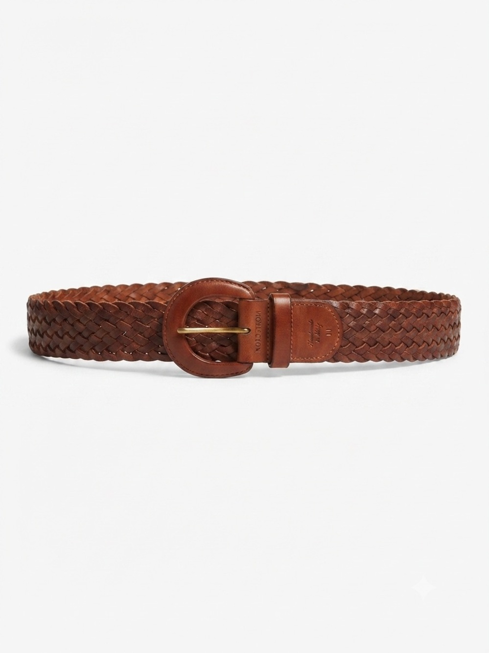 Nordstrom Handmade in Turkey Cognac Woven Leather Belt Medium - Picture 6 of 7
